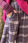 Patrick Plaid Brushed Cotton 7/8 Barrel Pant Fig